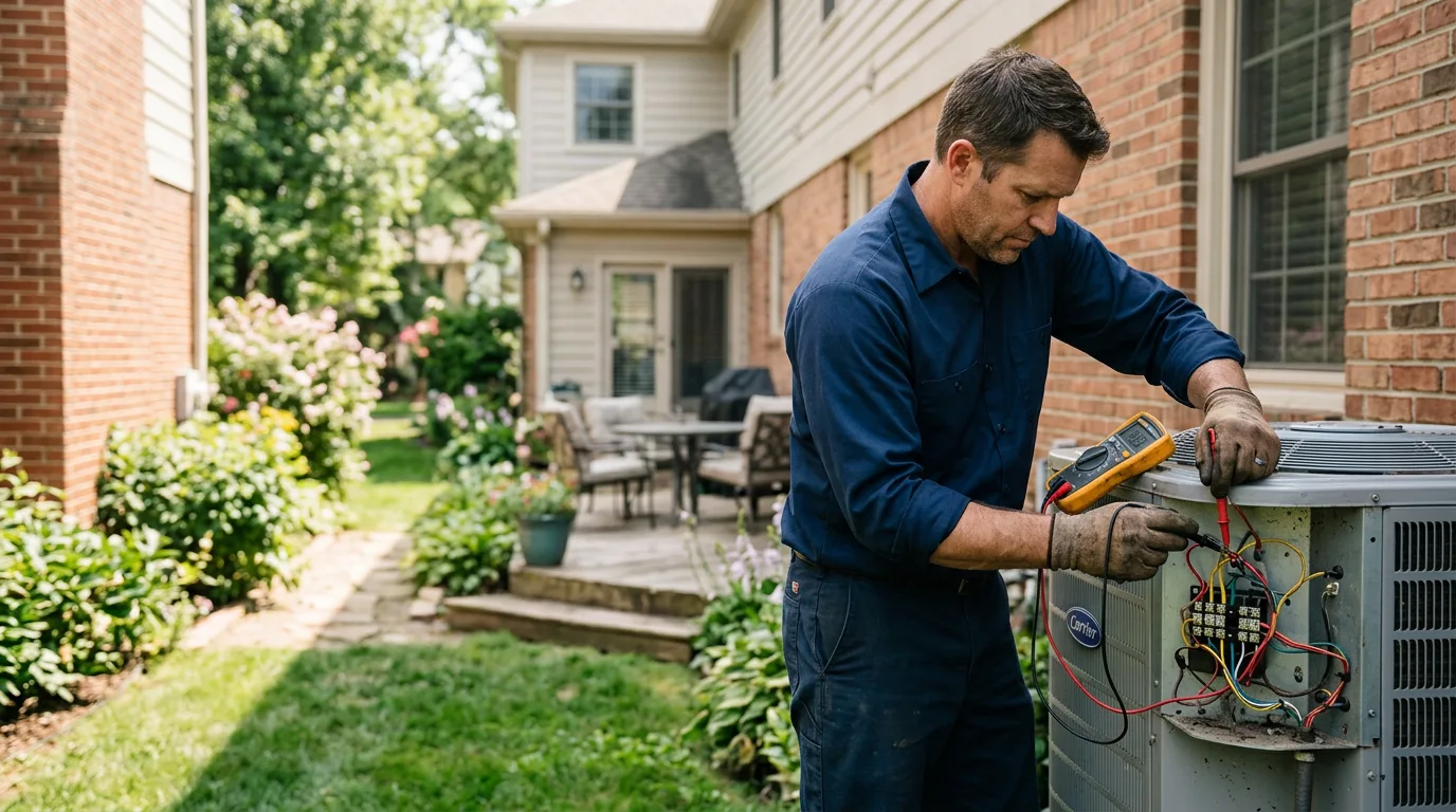 HVAC technician working near Petroleum, WV